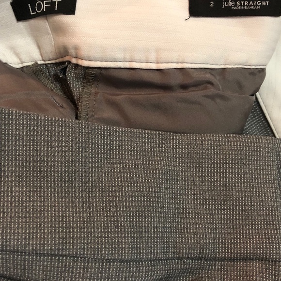 Loft Julie straight gray dress pants - Picture 3 of 3